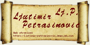 Ljutimir Petrašinović vizit kartica